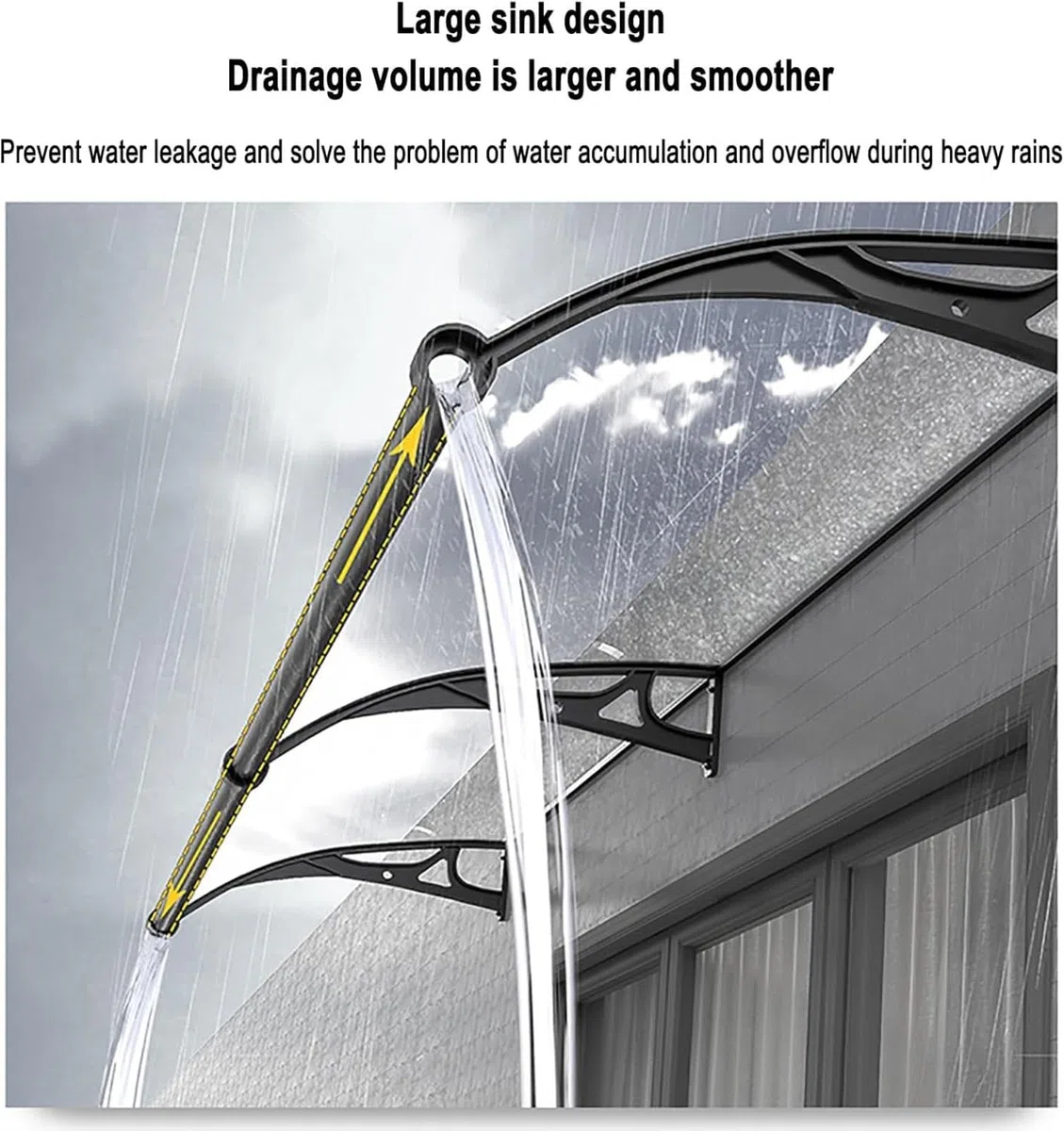Outdoor-Zelt – Aluminiumrahmen, PVC-Fensterschutz, Regenschutz für A5-Größe 120 x 500 cm, Wetterschutz für Camping, Terrasse und Veranstaltungen