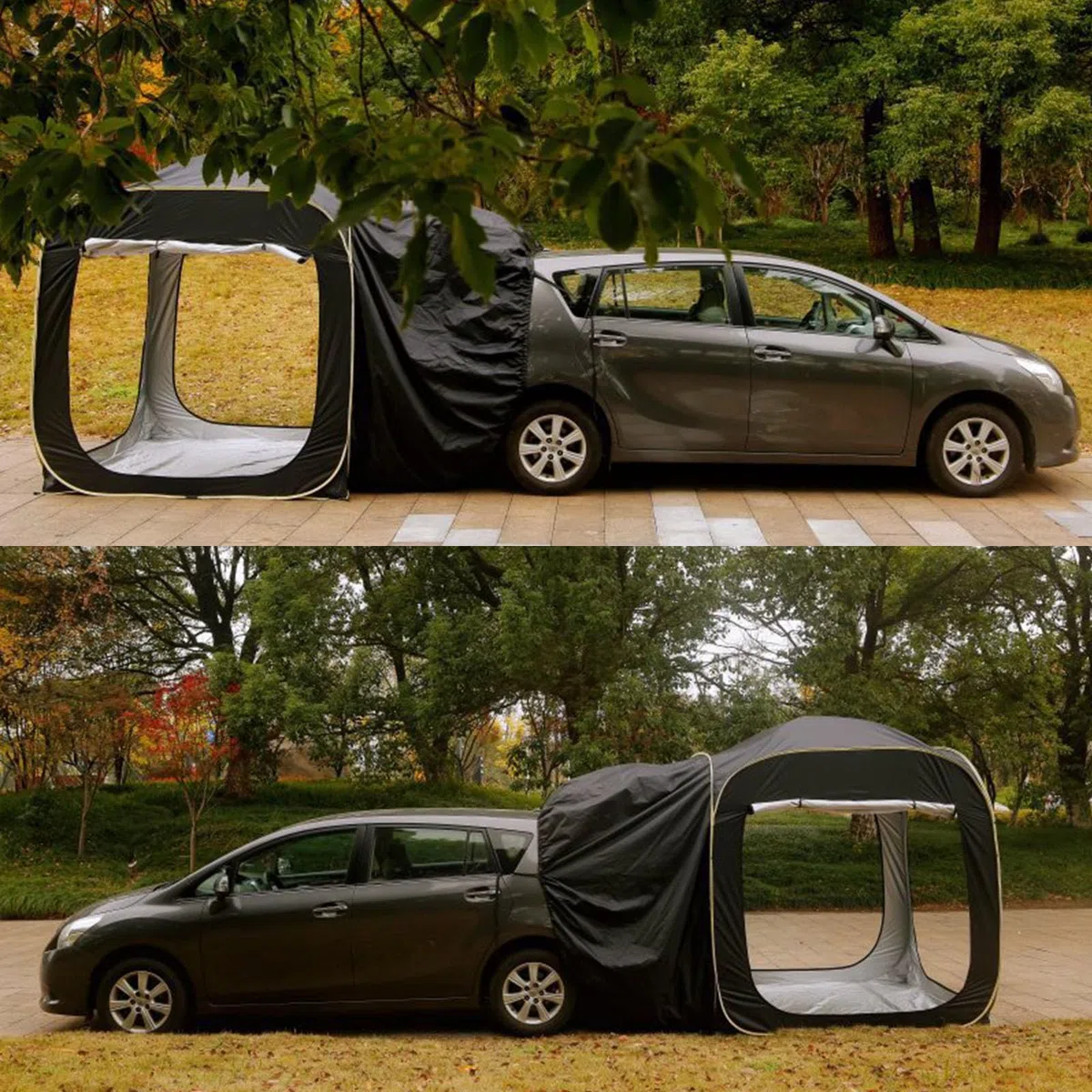 Auto SUV Heckzelt autozelt heckklappe für 2-4 Personen, Pop Up Auto Unterstand Campingauto Heckklappen Van Markisenzelt, Mit Wasserdichtem Regenschutz Tragetasche, Glamping familienzelt