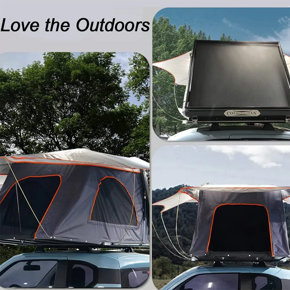 Autodachzelt Für Camping, Hartschalen-popup-dachzelt Mit Teleskopleiter, 4-Jahreszeiten-wasserdichtes Dachzelt Für SUV, Truck, Van, Outdoor-autozelt Für 2 Personen