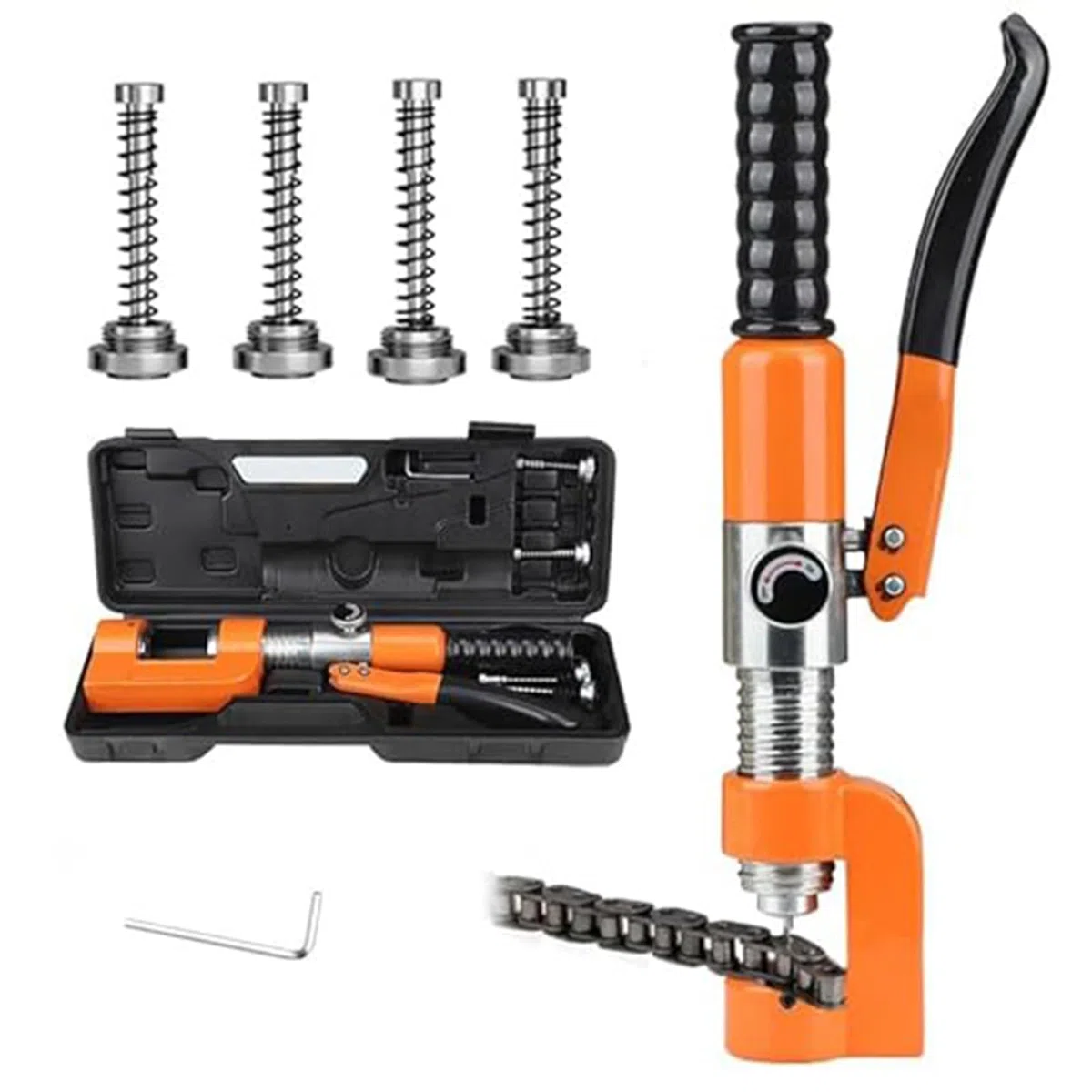 Heavy Duty Hydraulischer Kettenbrecher Werkzeug Kit für Fahrrad und Motorrad Ketten Inklusive Aufbewahrungsbox