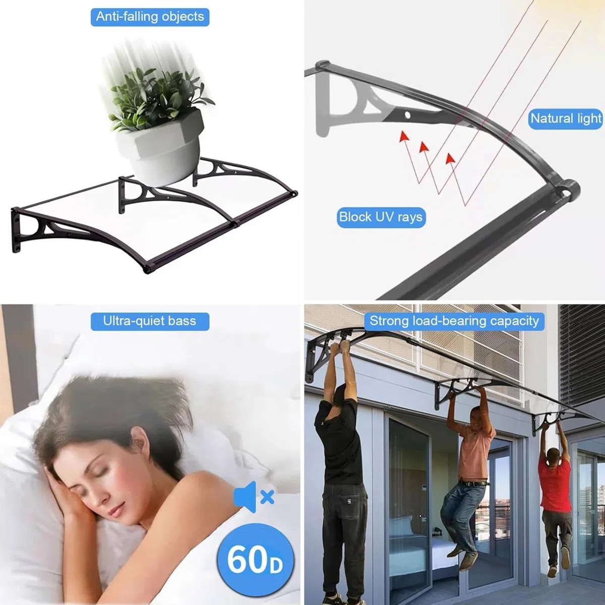 Outdoor-Zelt – Aluminiumrahmen, PVC-Fensterschutz, Regenschutz für A5-Größe 120 x 500 cm, Wetterschutz für Camping, Terrasse und Veranstaltungen