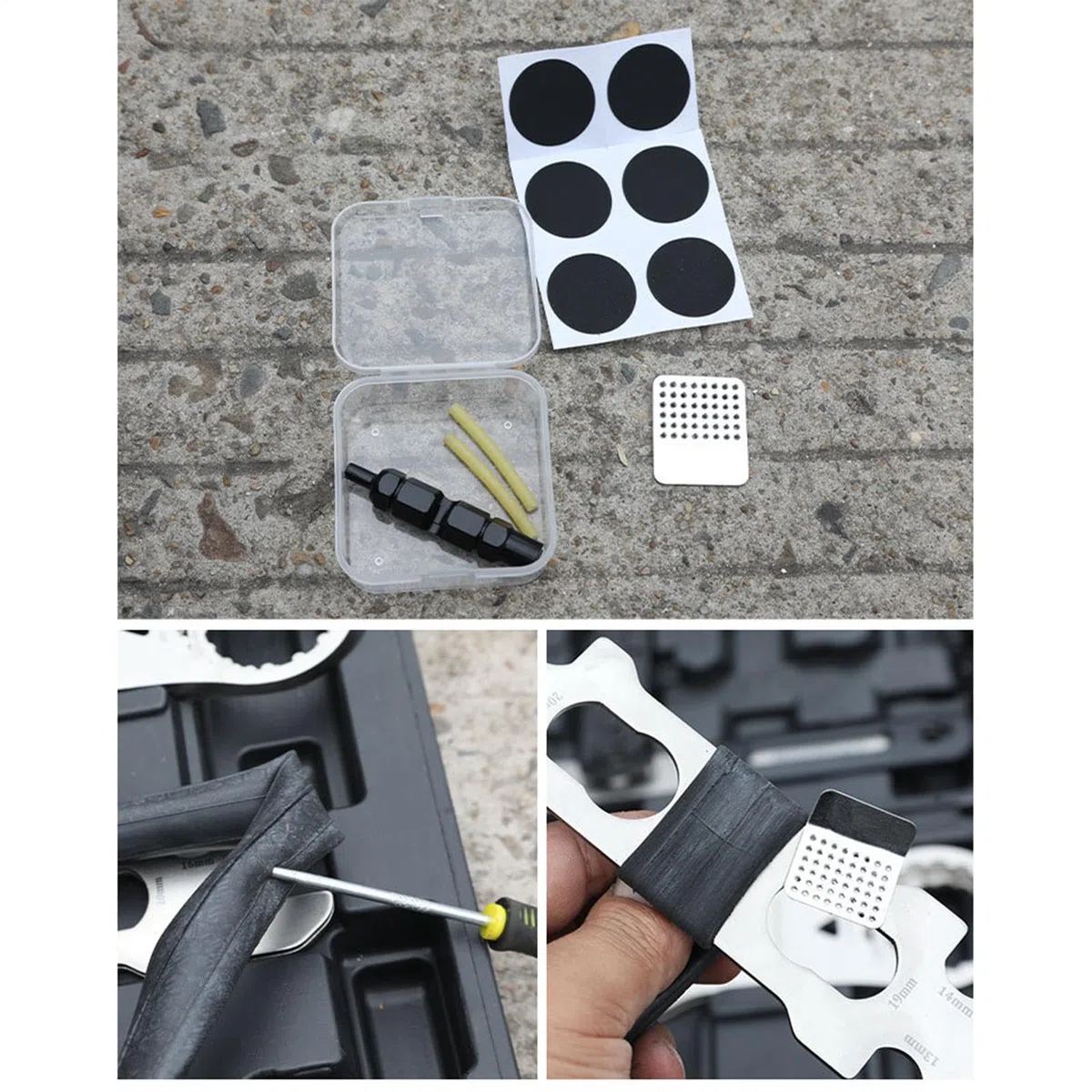 Fahrrad-Reparaturset und Werkzeugkoffer Schraubenschlüssel-Set mit