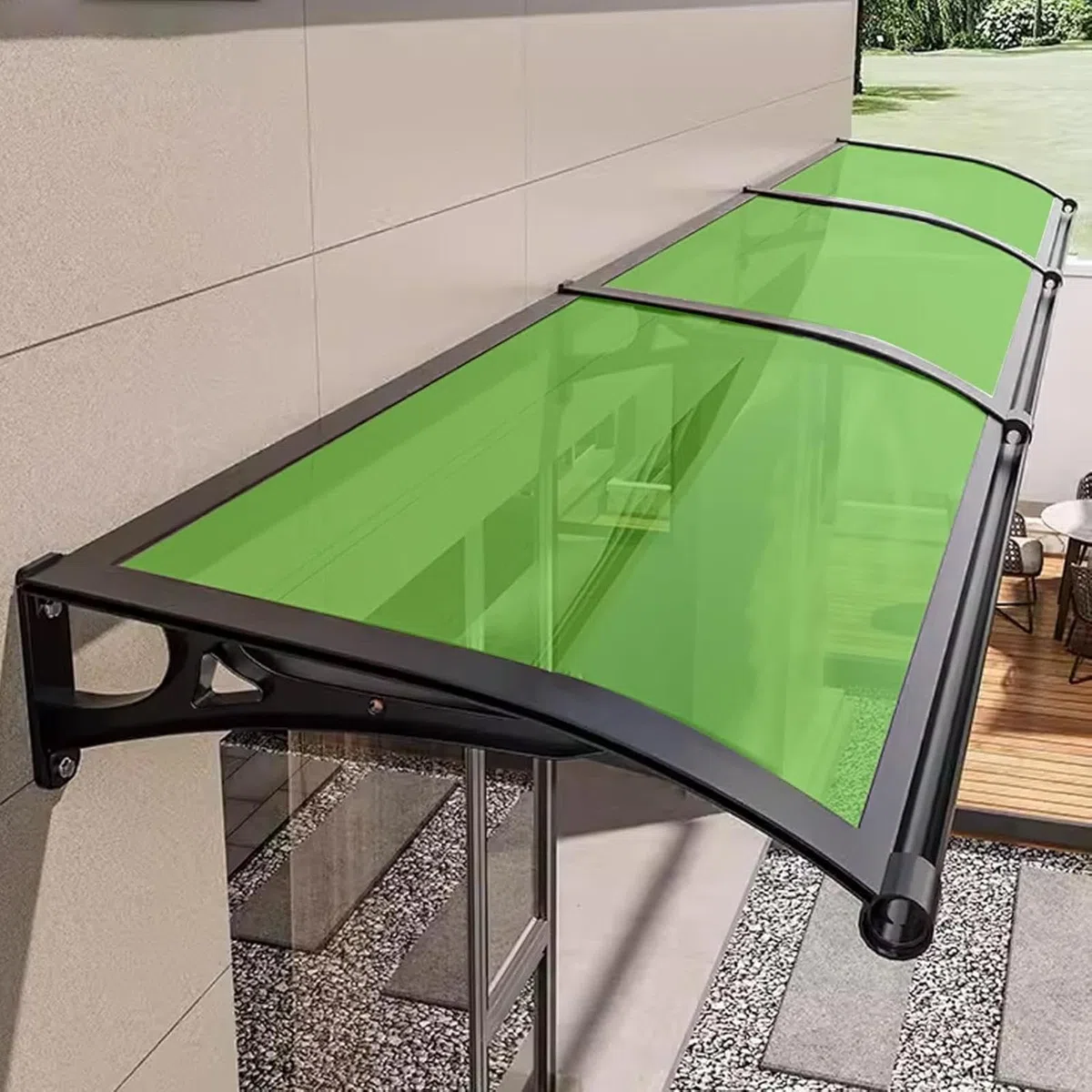 Outdoor-Zelt – Aluminiumrahmen, PVC-Fensterschutz, Regenschutz für A5-Größe 120 x 500 cm, Wetterschutz für Camping, Terrasse und Veranstaltungen