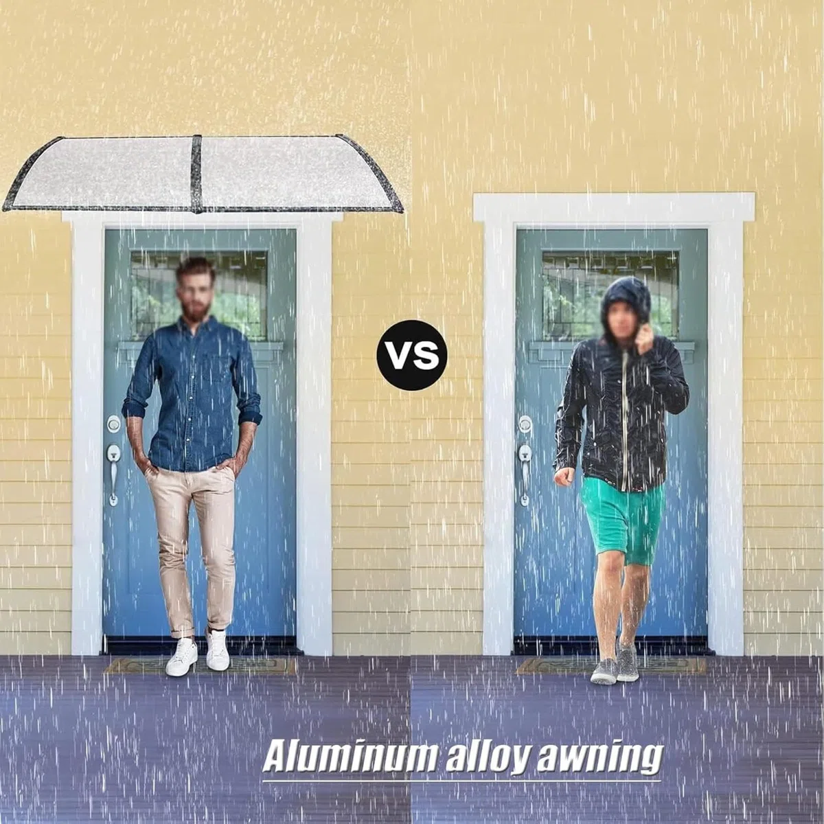 Outdoor-Zelt – Aluminiumrahmen, PVC-Fensterschutz, Regenschutz für A5-Größe 120 x 500 cm, Wetterschutz für Camping, Terrasse und Veranstaltungen