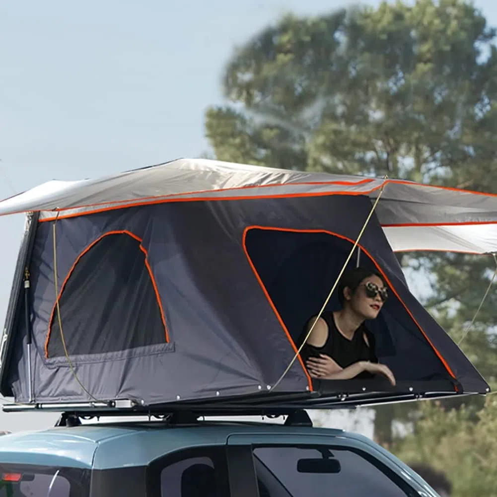 Autodachzelt Für Camping, Hartschalen-popup-dachzelt Mit Teleskopleiter, 4-Jahreszeiten-wasserdichtes Dachzelt Für SUV, Truck, Van, Outdoor-autozelt Für 2 Personen